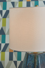 Tallow Blue Table Lamp from Ashley Furniture - Luna Furniture