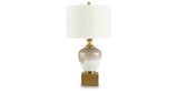 Tavisburg Brown/White/Gold Table Lamp from Ashley Furniture - Luna Furniture