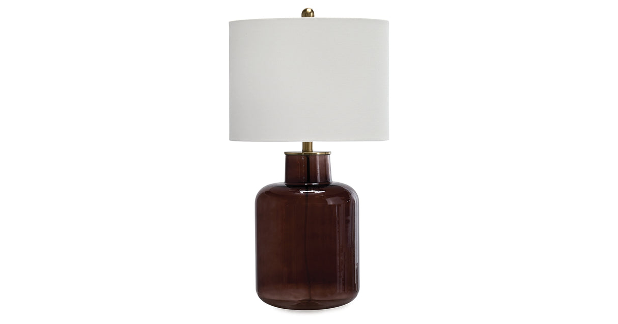 Mette Brown/Gold Finish Table Lamp from Ashley Furniture - Luna Furniture