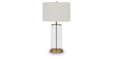 Gizeh Clear/Gold Finish Table Lamp from Ashley Furniture - Luna Furniture