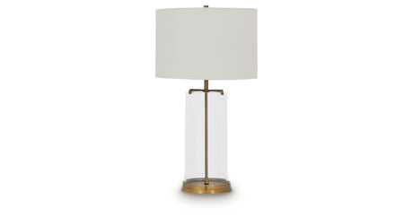 Gizeh Clear/Gold Finish Table Lamp from Ashley Furniture - Luna Furniture