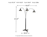 Sheriel Black Floor Lamp from Ashley - Luna Furniture