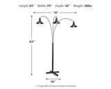 Sheriel Black Floor Lamp from Ashley Furniture - Luna Furniture