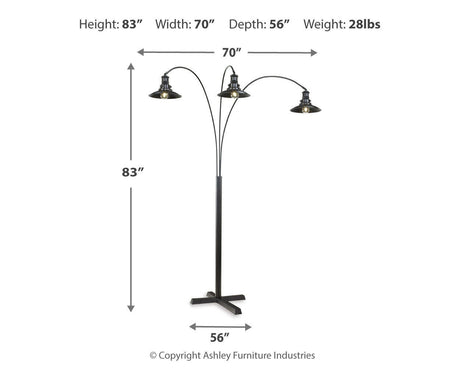 Sheriel Black Floor Lamp from Ashley - Luna Furniture