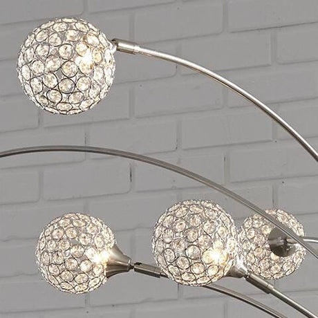 Winter Silver Finish Arc Lamp from Ashley Furniture - Luna Furniture