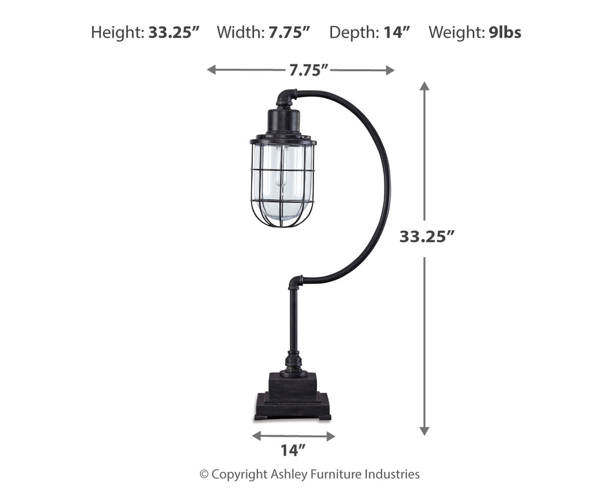 Jae Antique Black Desk Lamp from Ashley - Luna Furniture