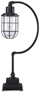 Jae Antique Black Desk Lamp from Ashley - Luna Furniture