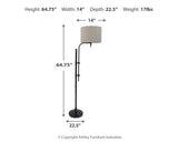 Anemoon Black Floor Lamp from Ashley - Luna Furniture