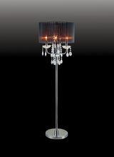 Jada Chrome/Black Floor Lamp from Furniture of America - Luna Furniture