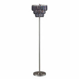Meg Black/Chrome Floor Lamp from Furniture of America - Luna Furniture