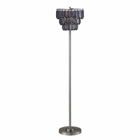 Meg Black/Chrome Floor Lamp from Furniture of America - Luna Furniture