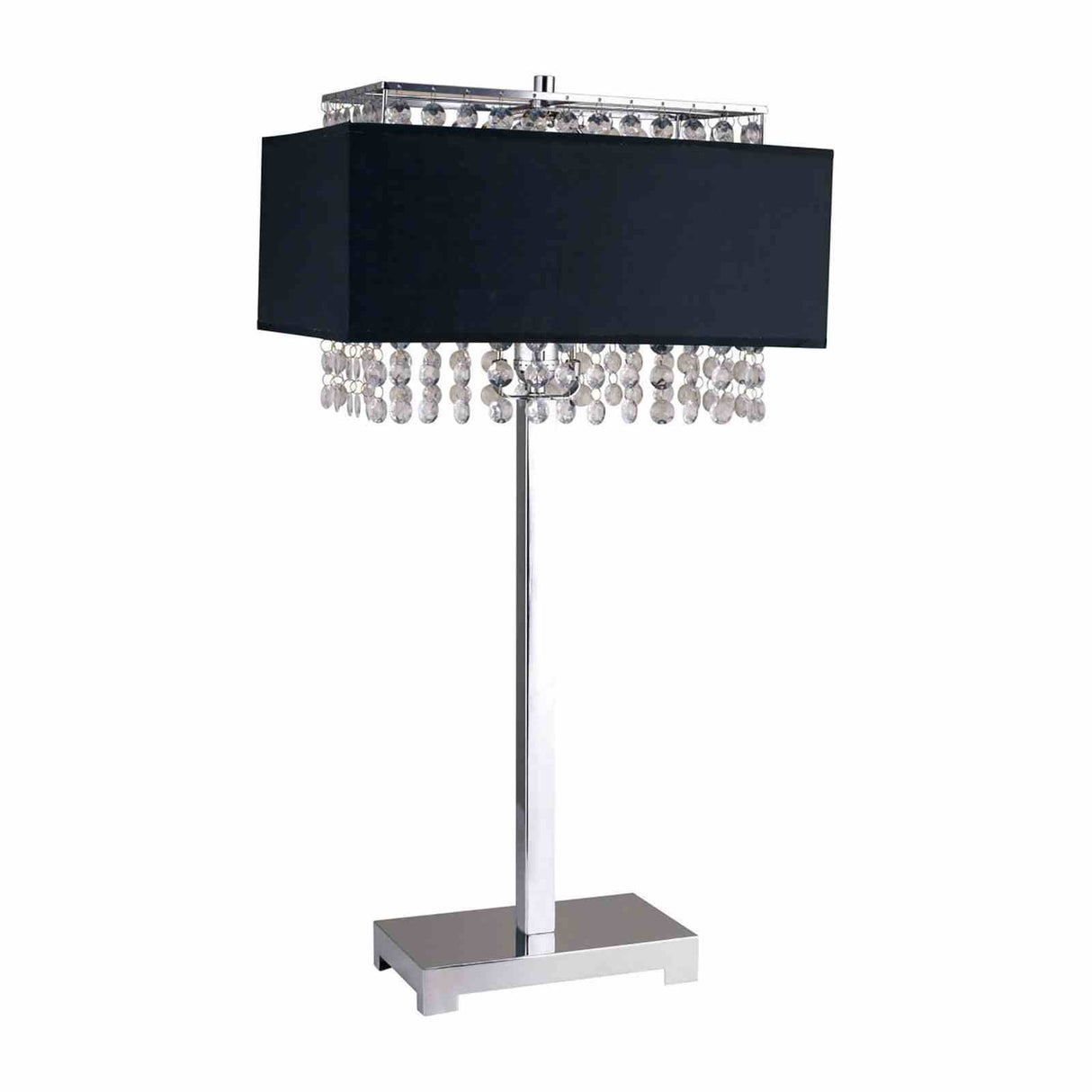 Naya Chrome/Black Table Lamp from Furniture of America - Luna Furniture