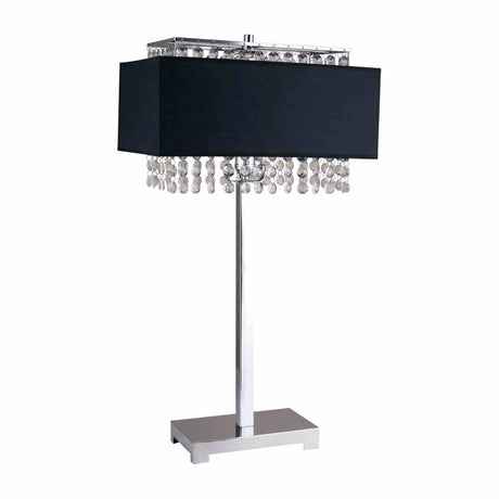 Naya Chrome/Black Table Lamp from Furniture of America - Luna Furniture