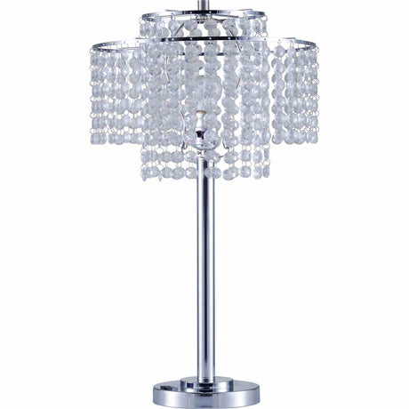 Kaitlyn Chrome Table Lamp from Furniture of America - Luna Furniture