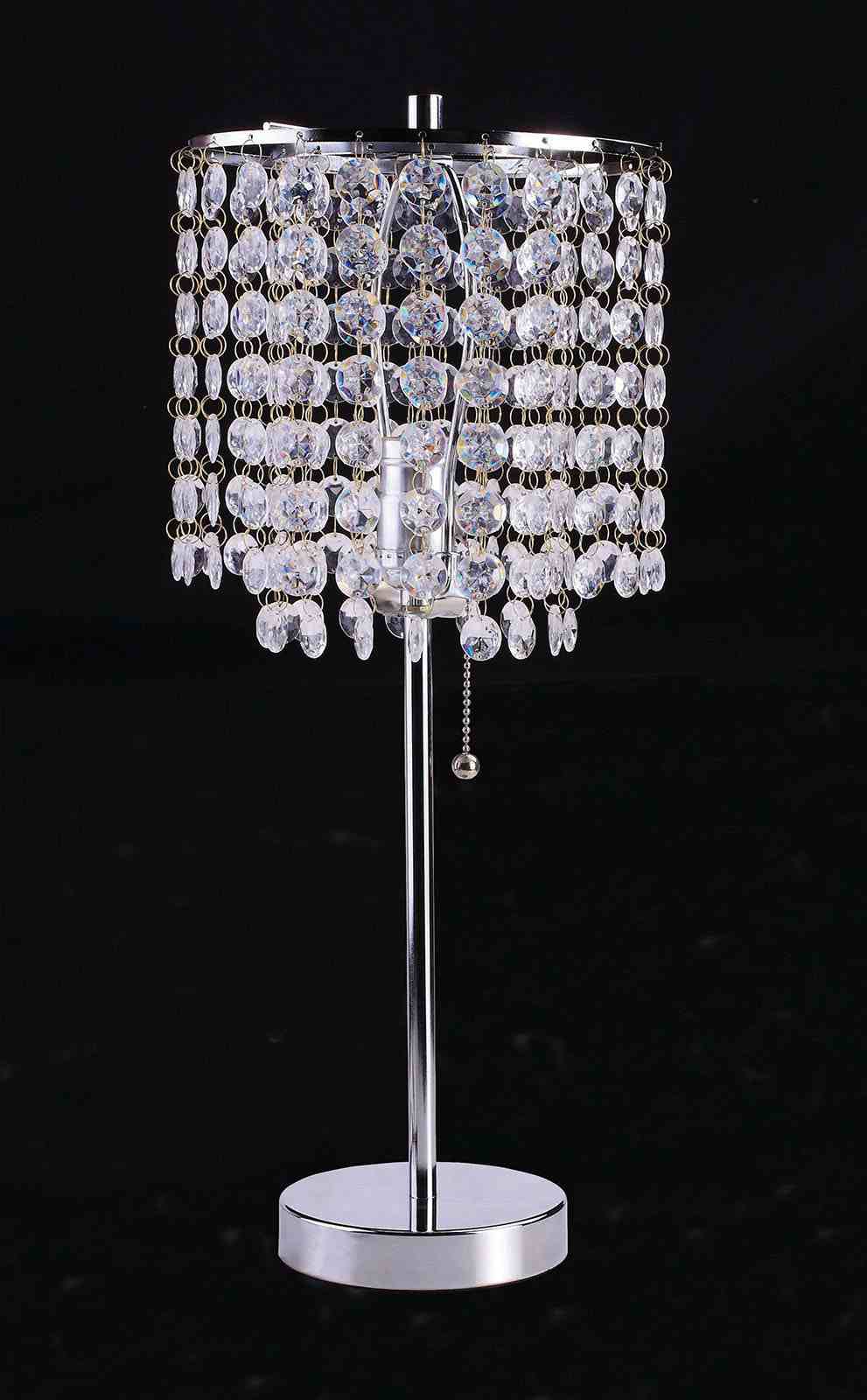 Perla Chrome Table Lamp from Furniture of America - Luna Furniture