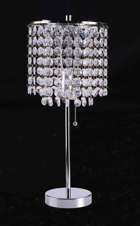 Perla Chrome Table Lamp from Furniture of America - Luna Furniture