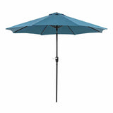 Soli Blue 9' Outdoor Umbrella w/ Auto Tilt + 21" Round Base from Furniture of America - Luna Furniture