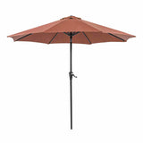 Tano Burgundy 9' Outdoor Umbrella + 21" Round Base from Furniture of America - Luna Furniture