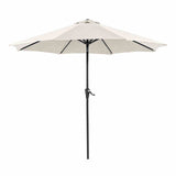 Tano Beige 9' Outdoor Umbrella + 21" Round Base from Furniture of America - Luna Furniture