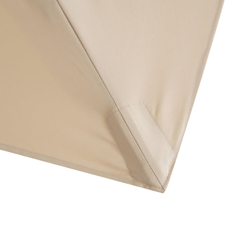 Fida Beige 8 Ft Square Umbrella w/ Double Top + 37" Large Base from Furniture of America - Luna Furniture