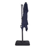 Xico Blue 8 Ft Square Umbrella w/ Double Top w/ LED Light + 37" Large Base from Furniture of America - Luna Furniture