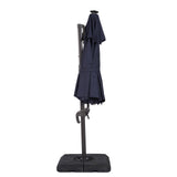 Nuti Blue 10 Ft Round Umbrella w/ LED Light + 37" Large Base from Furniture of America - Luna Furniture