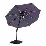 Fera Blue 10 Ft Round Umbrella w/ LED Bulb + 37" Large Base from Furniture of America - Luna Furniture