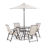 Fallone Beige 7 Pc. Outdoor Dining Set from Furniture of America - Luna Furniture