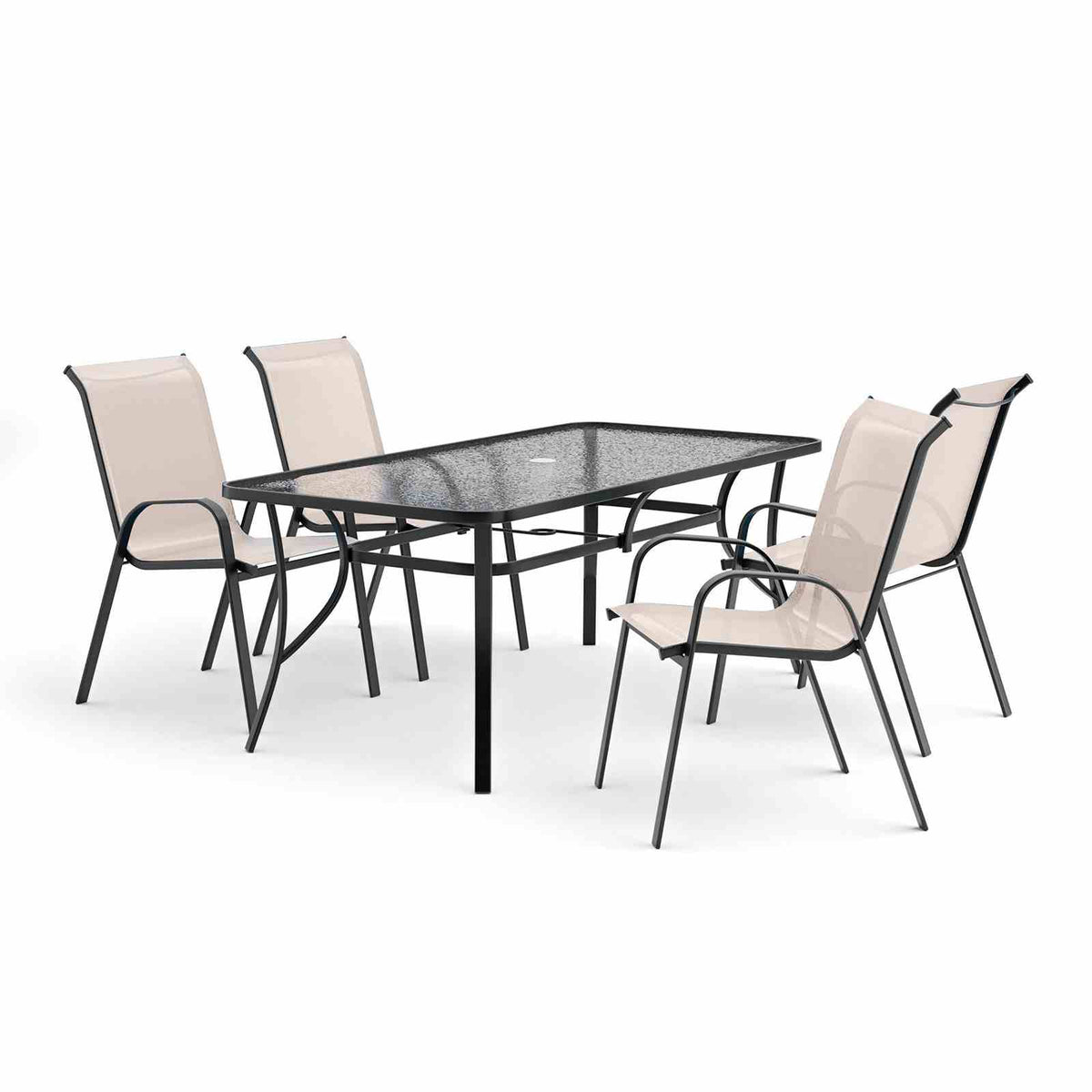 Pierro Beige 5 Pc. Outdoor Dining Set from Furniture of America - Luna Furniture