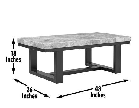 Artemis Gray Marble Top Cocktail Table from Steve Silver - Luna Furniture