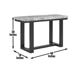 Artemis Gray Marble Top Sofa Table from Steve Silver - Luna Furniture
