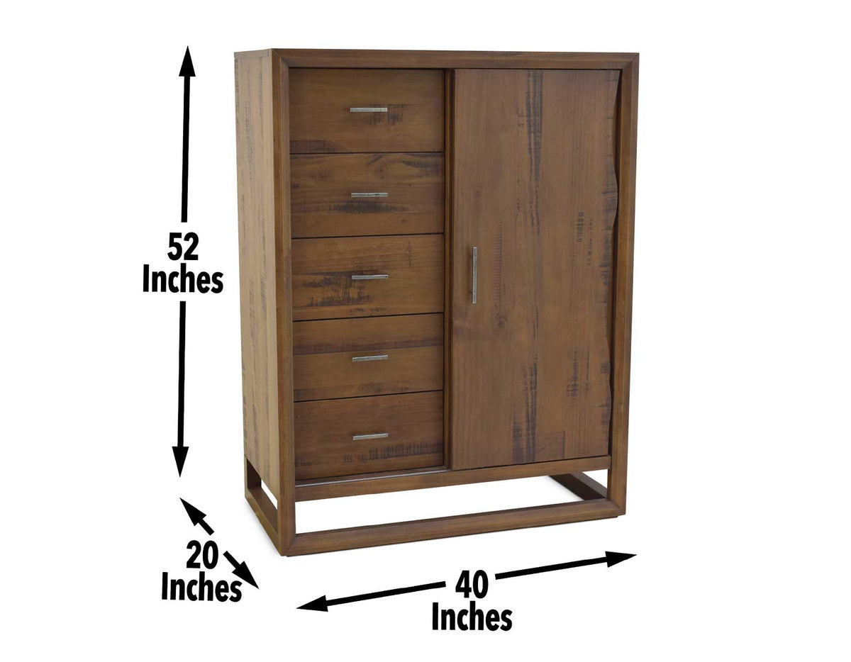 Lofton Distressed Mocha Gentleman's Chest from Steve Silver - Luna Furniture