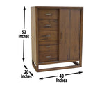 Lofton Distressed Mocha Gentleman's Chest from Steve Silver - Luna Furniture