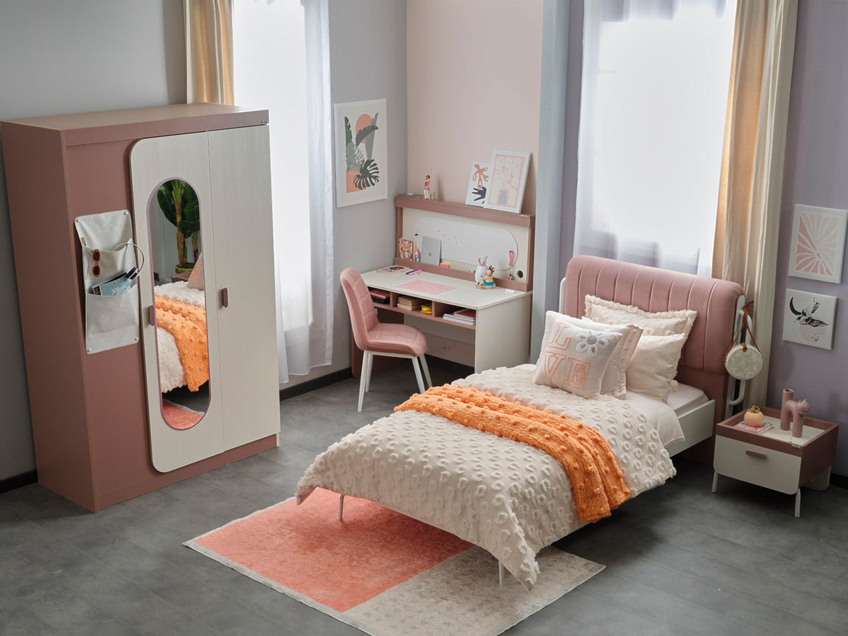 Linda Kids Room Set (Twin Bed & Study Desk & Nightstand) from Furnia - Luna Furniture