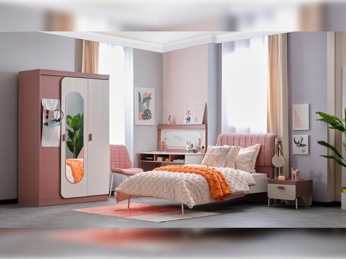 Linda Kids Room Set (Twin Bed & Study Desk & Nightstand) from Furnia - Luna Furniture