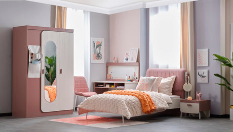 Linda Kids Room Set (Twin Bed & Study Desk & Nightstand) from Furnia - Luna Furniture