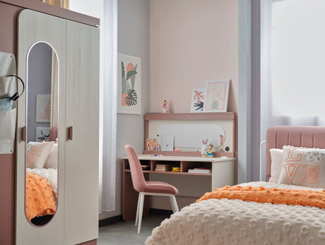 Linda Kids Room Set (Twin Bed & Study Desk & Nightstand) from Furnia - Luna Furniture