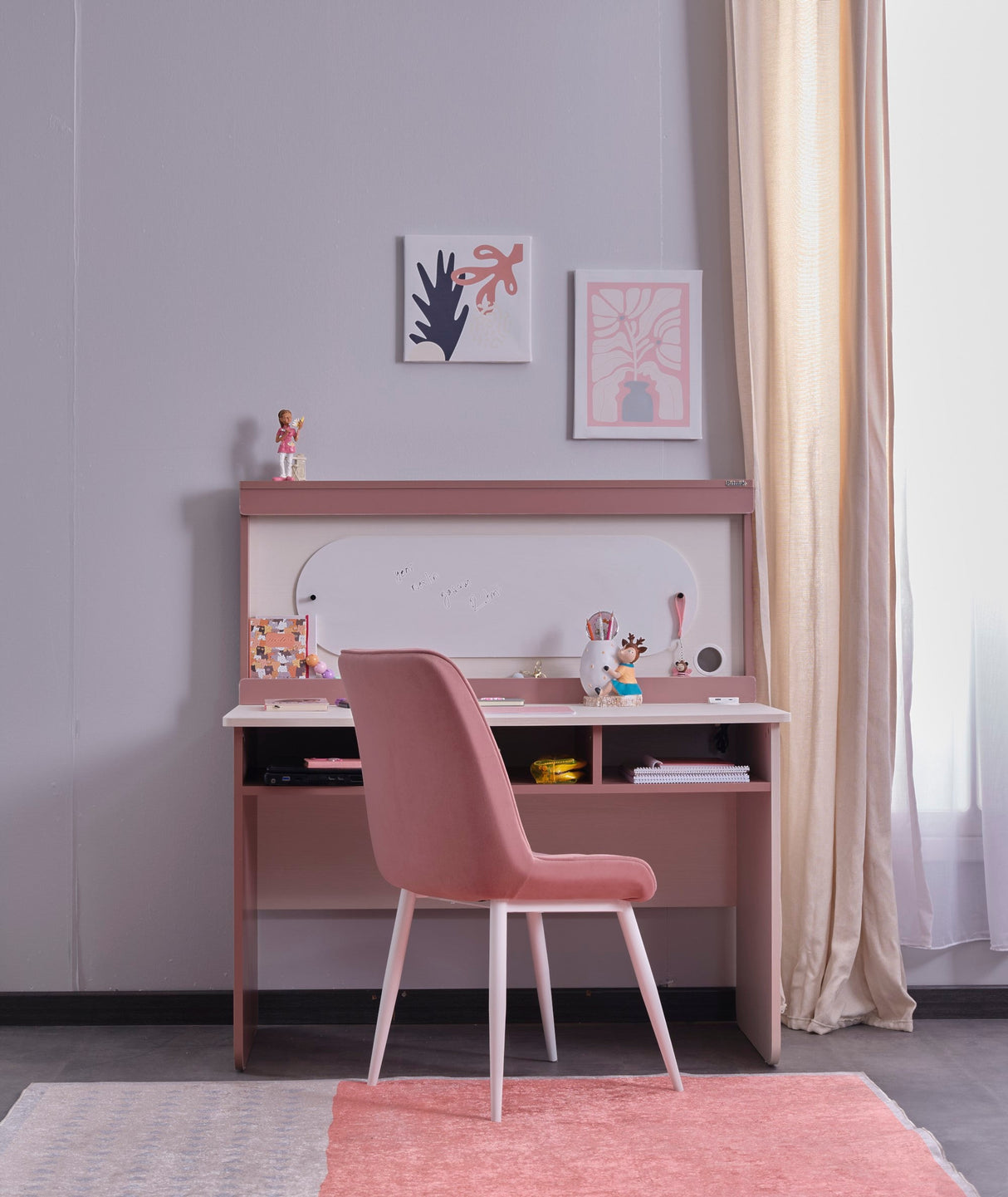 Linda Kids Room Set (Twin Bed & Study Desk & Nightstand) from Furnia - Luna Furniture