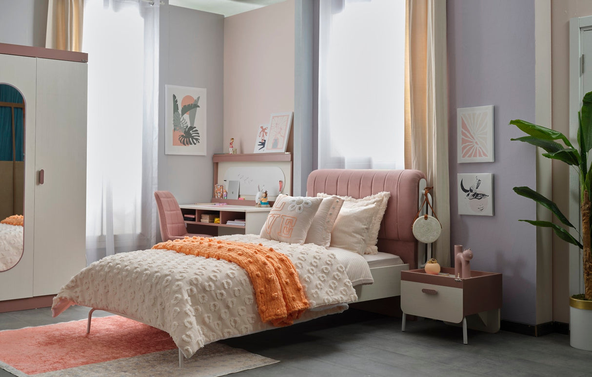 Linda Kids Room Set (Twin Bed & Study Desk & Nightstand) from Furnia - Luna Furniture