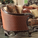 Habsburg Mahogany/Silver Highlight Sectional from Homey Design - Luna Furniture