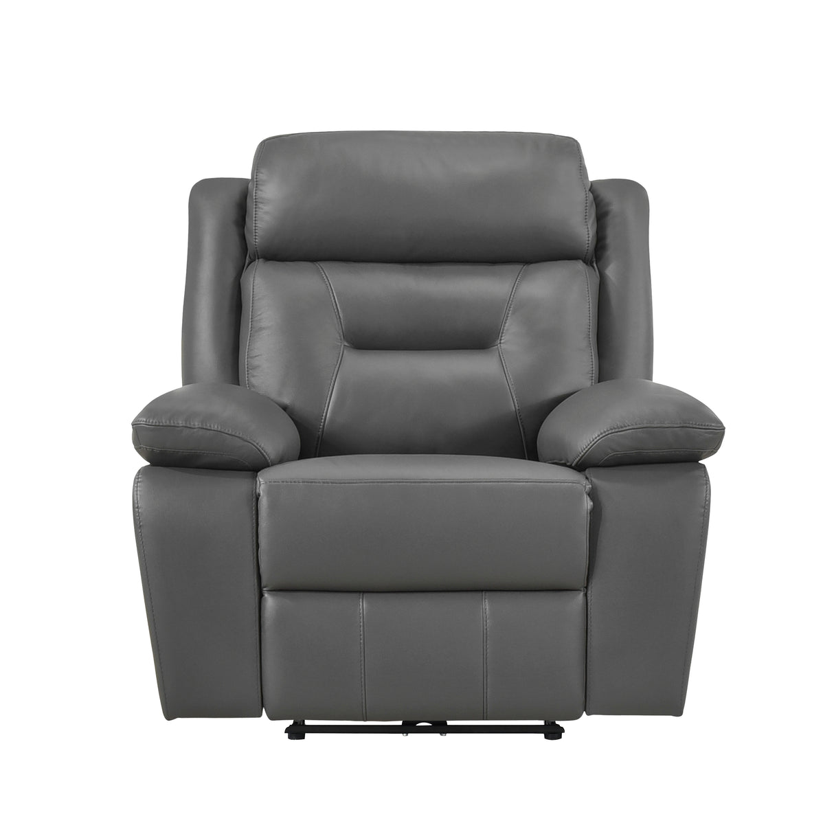 Laconia Dark Gray Leather Power Reclining Chair from Homelegance - Luna Furniture