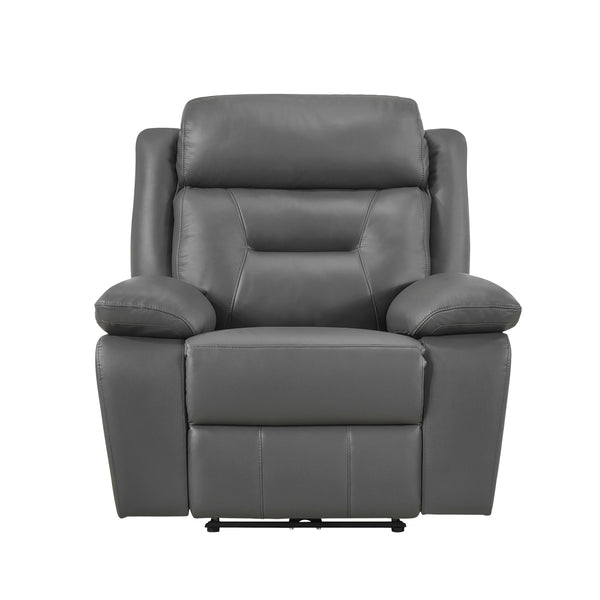 Laconia Dark Gray Leather Power Reclining Chair
