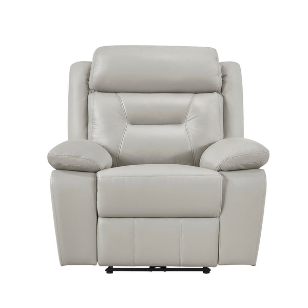 Laconia Silver Leather Power Reclining Chair