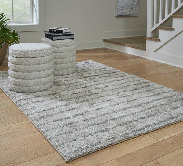 Laddway Cream/Green Medium Rug