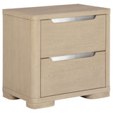 Ladera Light Elm 2-Drawer Nightstand from Coaster - Luna Furniture