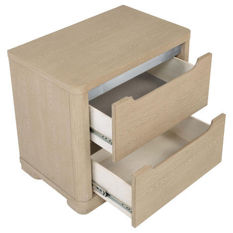 Ladera Light Elm 2-Drawer Nightstand from Coaster - Luna Furniture