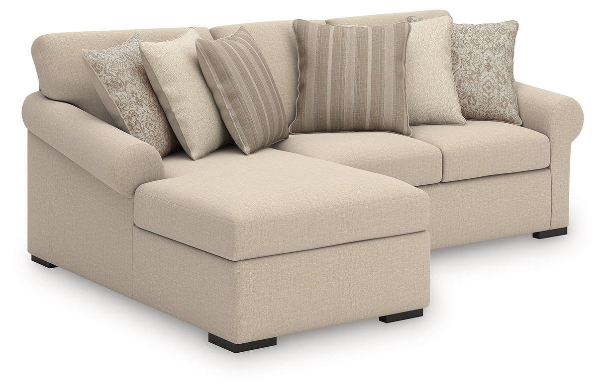 LadyMae Twill 2-Piece LAF Chaise Sectional from Ashley - Luna Furniture