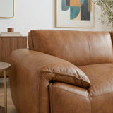 Laffey Tan Top Grain Leather Sofa