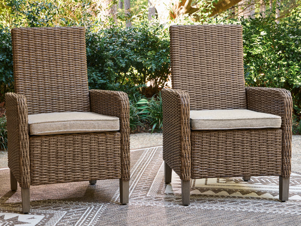 Laguna Heights Beige Arm Chair with Cushion (Set of 2)
