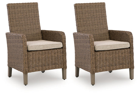 Laguna Heights Beige Arm Chair with Cushion (Set of 2) from Ashley - Luna Furniture